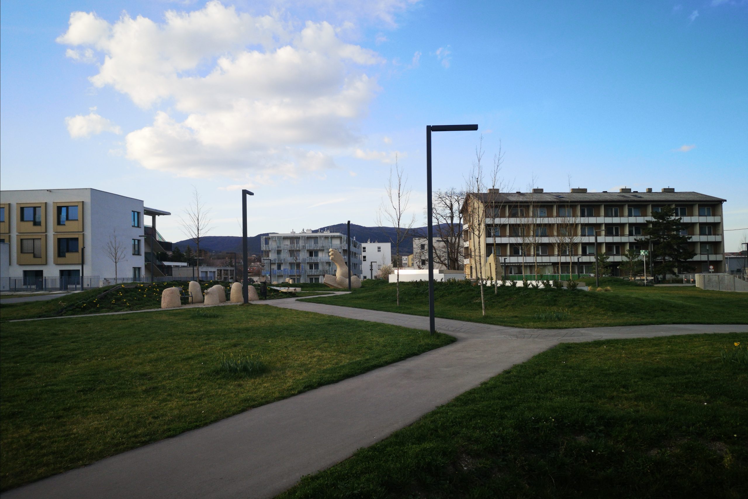 Neue Park beim Landesklinikum Baden
